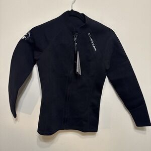 Dive And Sail Size Large Wetsuit Top Long Sleeve Zipper Zip NWT